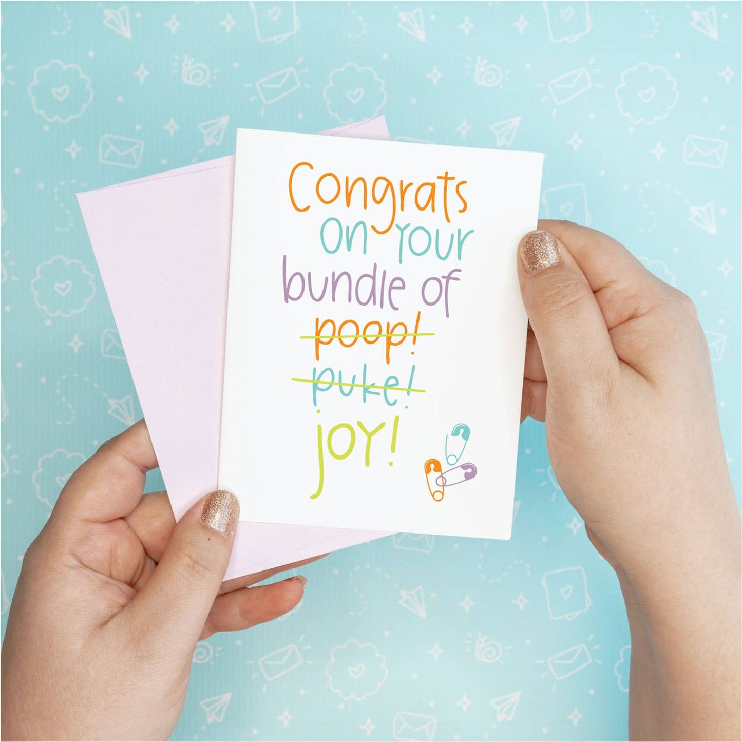 Bundle of Joy Baby Funny Greeting Card Colette Paperie Baby Card stationery funny humorous cincinnati