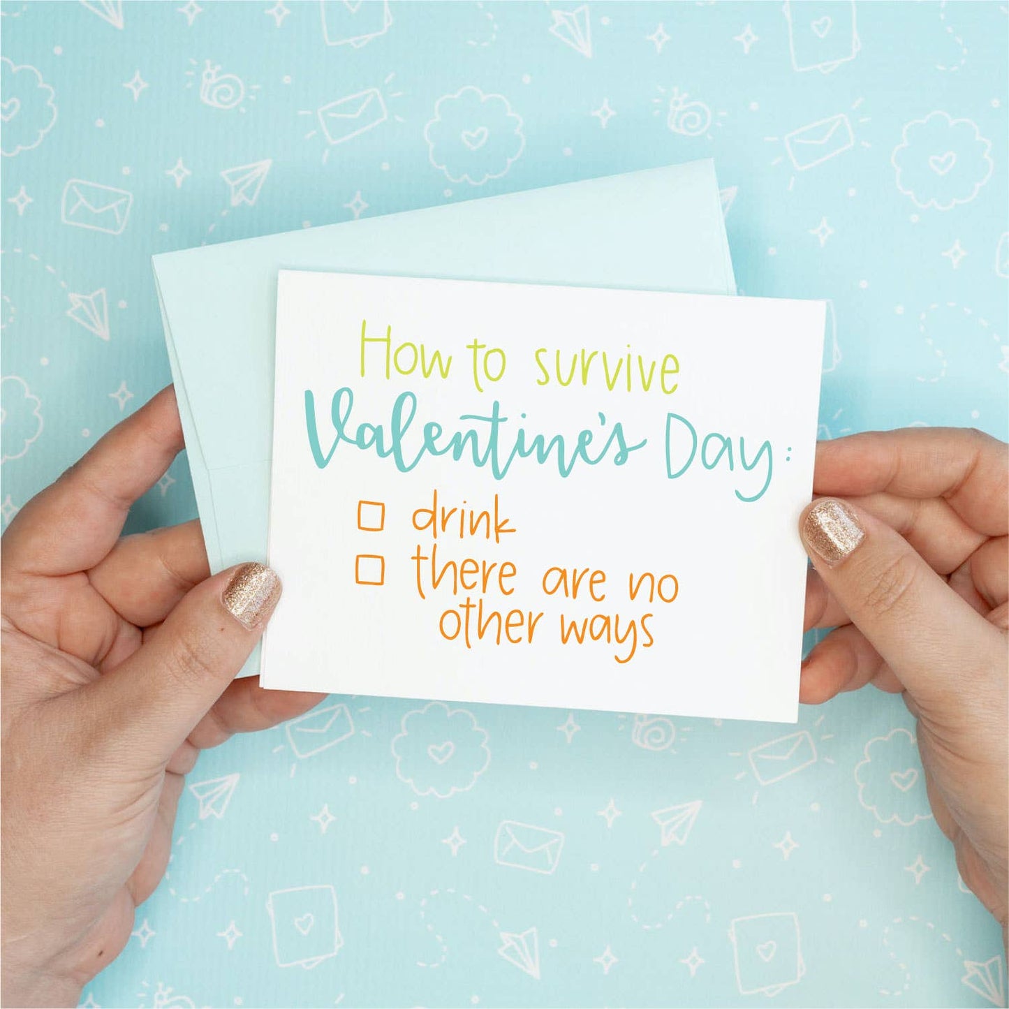 Valentine's Day - How to Survive Funny Greeting Card Colette Paperie Valentine's Day Card stationery funny humorous cincinnati