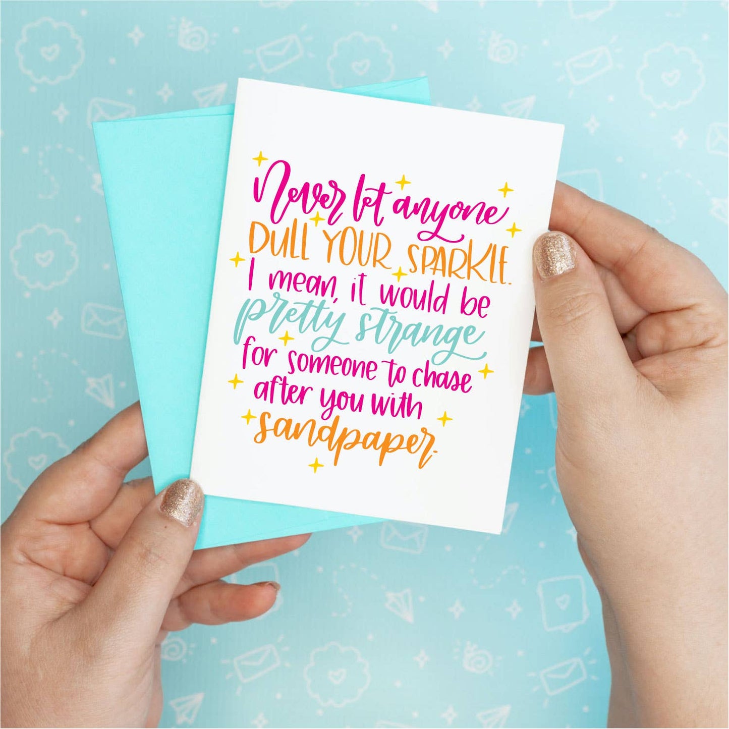 Sandpaper Funny Greeting Card Colette Paperie Friendship Card stationery funny humorous cincinnati