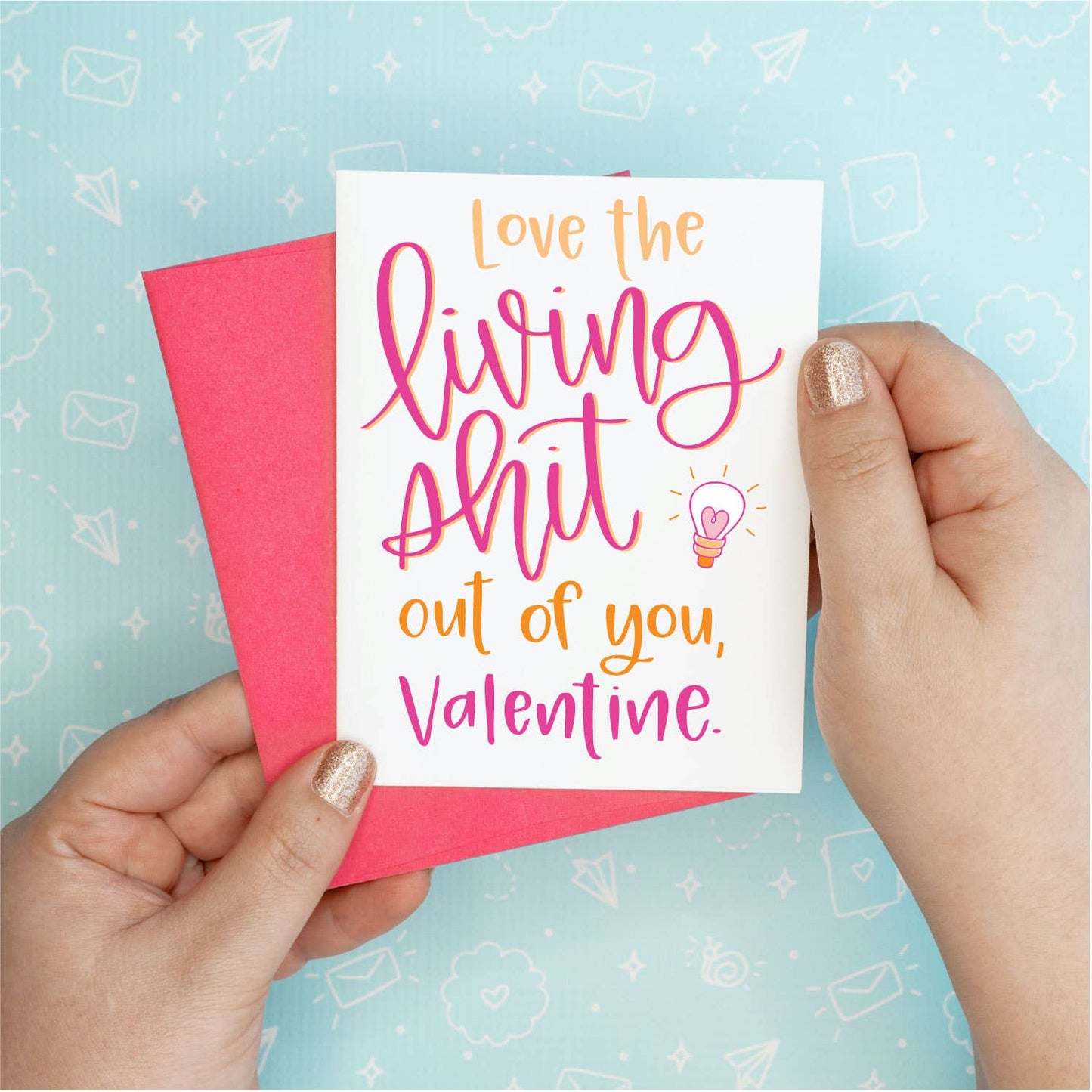 Valentine's Day - Living Shit Funny Greeting Card Colette Paperie Valentine's Day Card stationery funny humorous cincinnati
