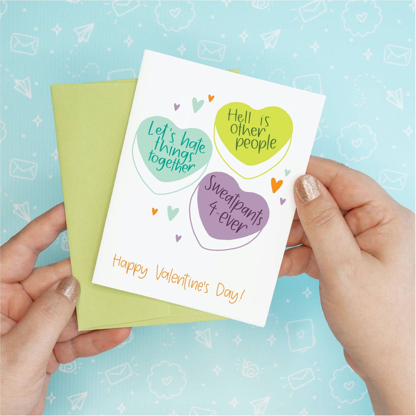 Valentine's Day - Candy Hearts Funny Greeting Card Colette Paperie Valentine's Day Card stationery funny humorous cincinnati