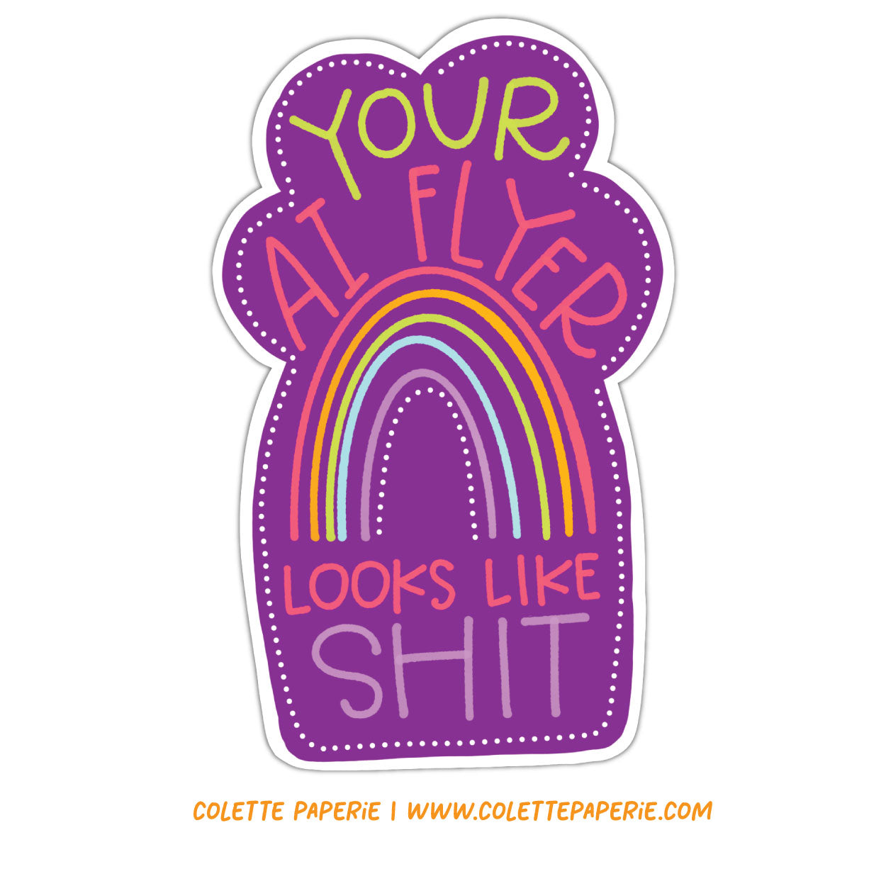 AI Flyer Funny Vinyl Waterproof Sticker