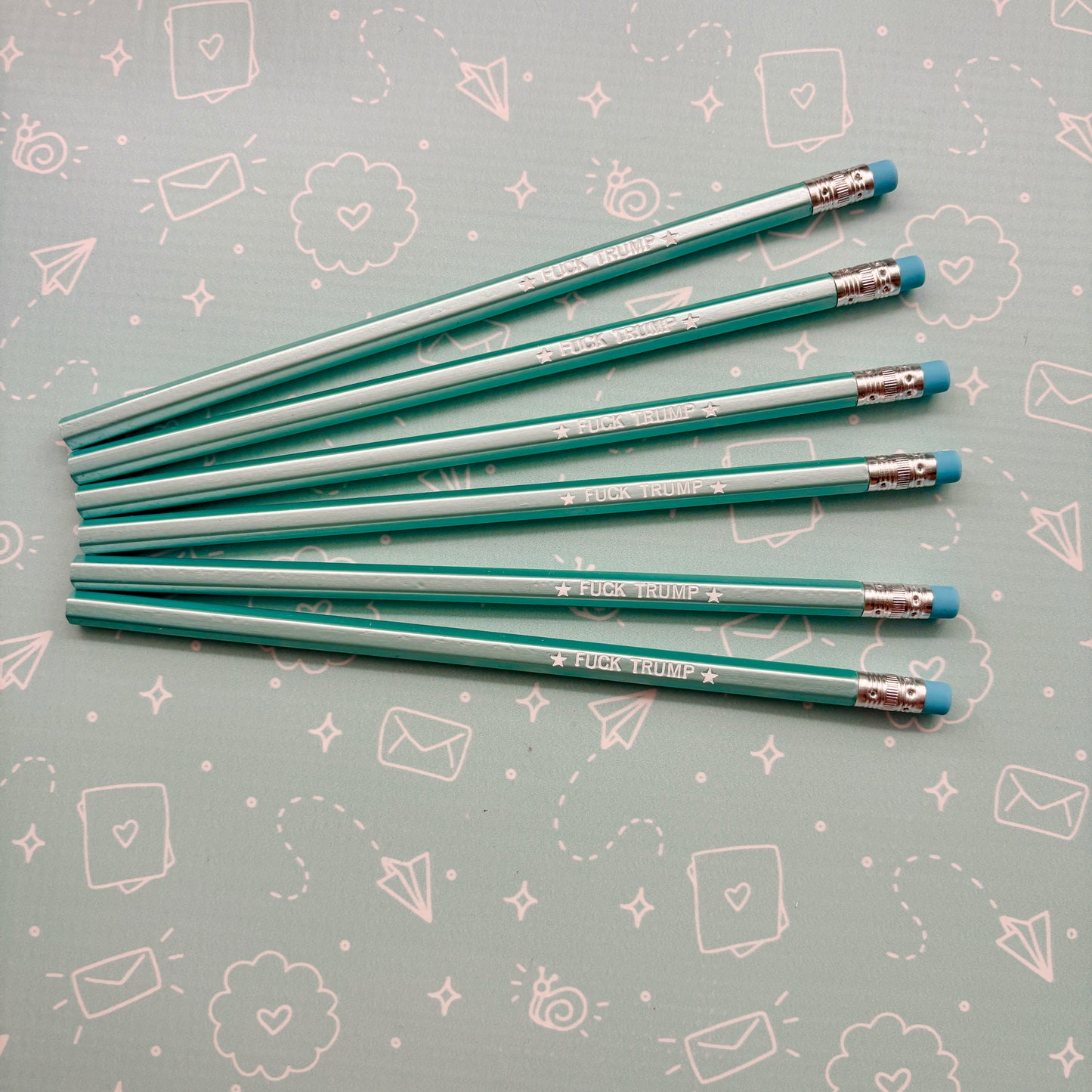 Fuck Trump Engraved Pencils - Pack of 6