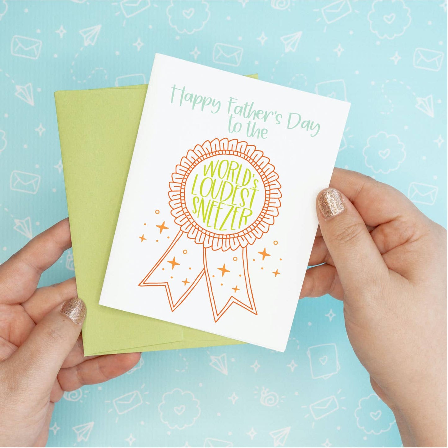 Father's Day Card - Loudest Sneezer Colette Paperie Father's Day Card stationery funny humorous cincinnati paper goods stickers snarky novelty cheeky witty sarcastic lighthearted silly hand lettered
