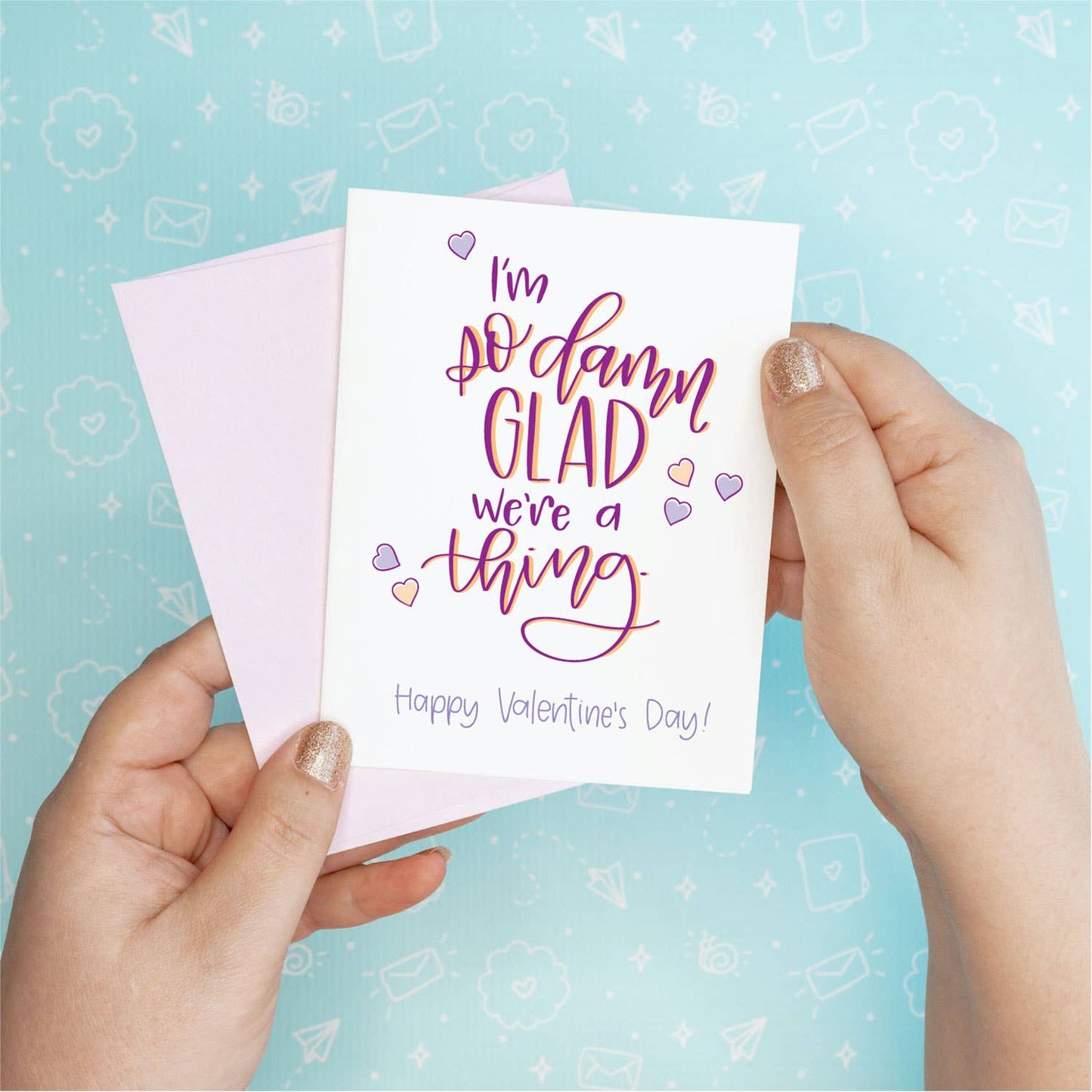 Valentine's Day - So Damn Glad Funny Greeting Card Colette Paperie Valentine's Day Card stationery funny humorous cincinnati