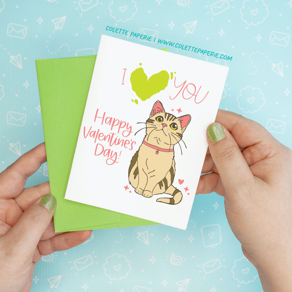 Valentine's Day - Cat Puke Funny Greeting Card