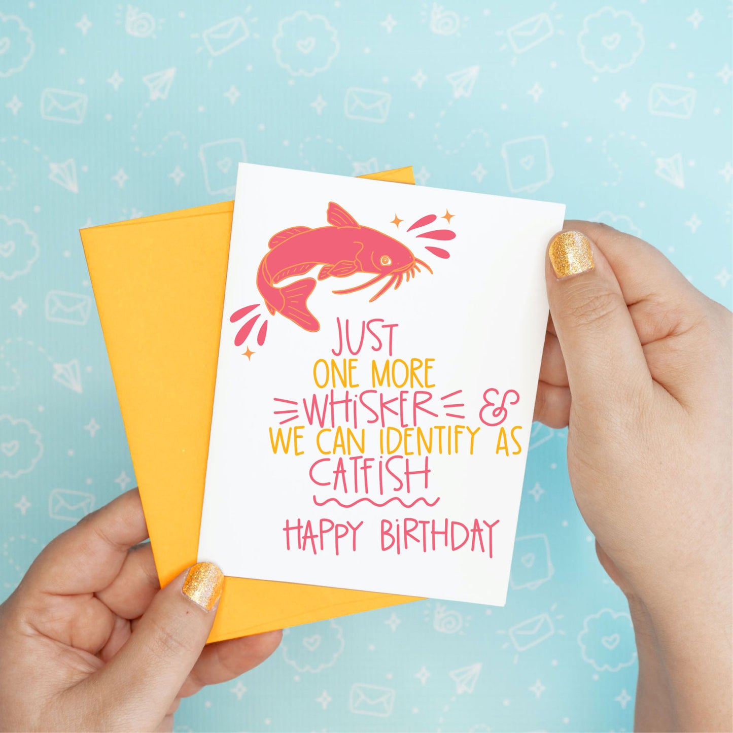 Catfish Chin Hair Funny Birthday Card