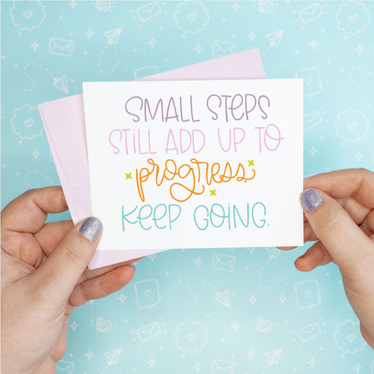 Small Steps Encouragement Greeting Card