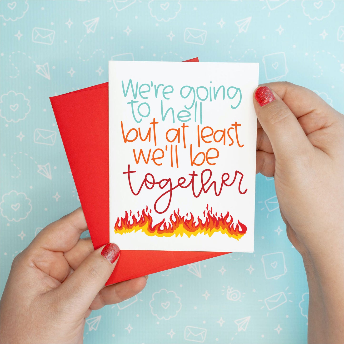 Going to Hell Friendship Funny Greeting Card Colette Paperie Friendship Card stationery funny humorous cincinnati