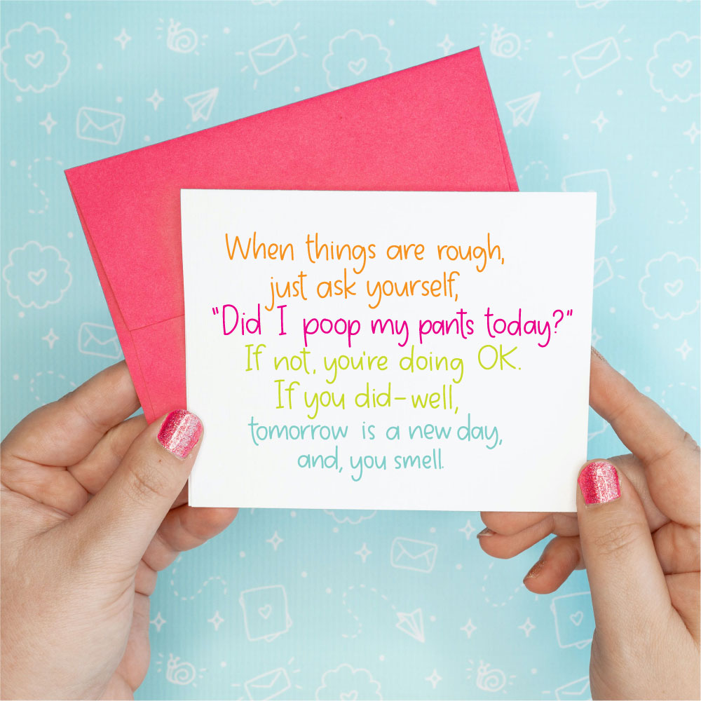 Did I Poop Encouragement Funny Greeting Card Colette Paperie Friendship Card stationery funny humorous cincinnati