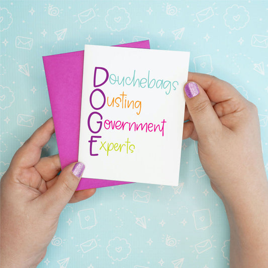 Doge Federal Workers Donald Trump Funny Greeting Card