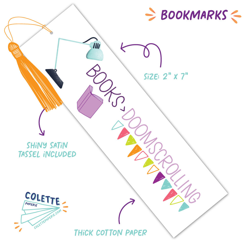 Doomscrolling - Cute Bookmark