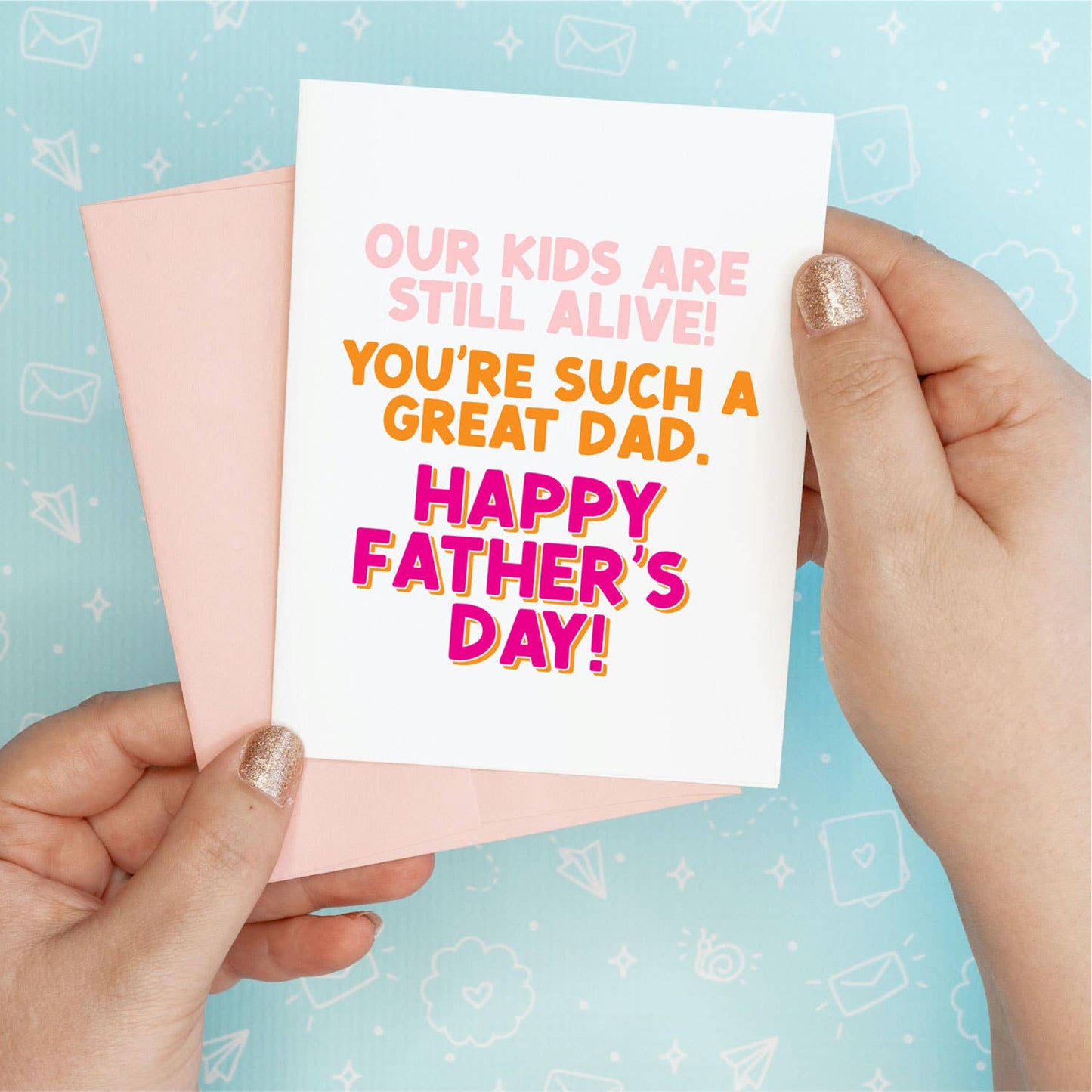Father's Day Card - Still Alive Colette Paperie Father's Day Card stationery funny humorous cincinnati paper goods stickers snarky novelty cheeky witty sarcastic lighthearted silly hand lettered