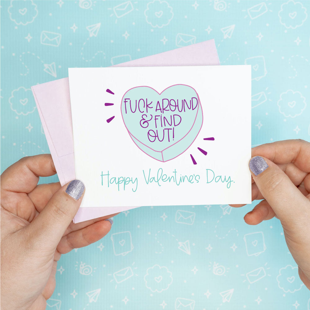 Valentine's Day - Fuck Around Find Out Funny Greeting Card Colette Paperie Valentine's Day Card stationery funny humorous cincinnati