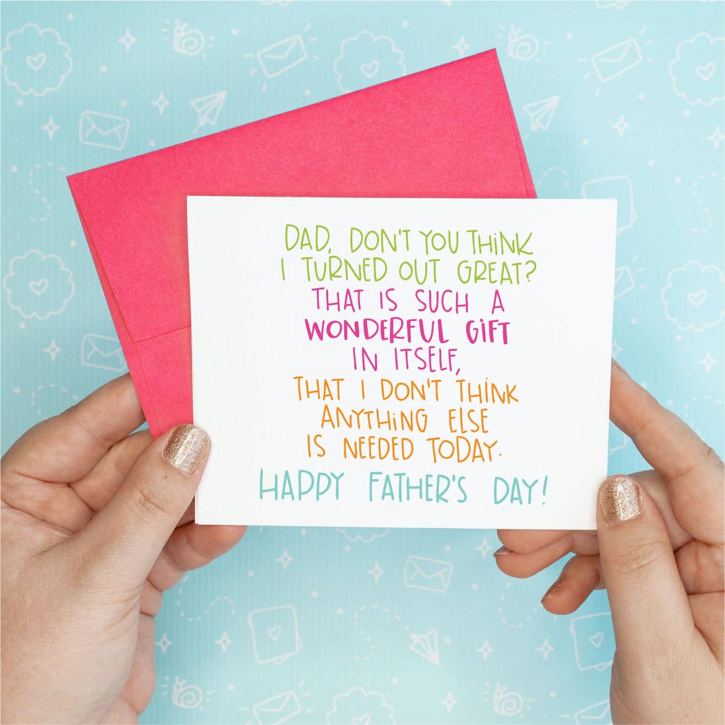 Father's Day Card - Wonderful Gift Colette Paperie Father's Day Card stationery funny humorous cincinnati paper goods stickers snarky novelty cheeky witty sarcastic lighthearted silly hand lettered
