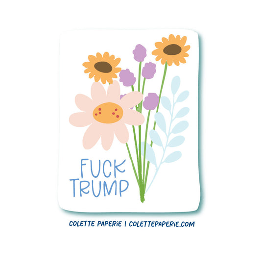 Fuck Trump Funny Glossy Waterproof Sticker