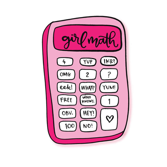 Girl Math Vinyl Waterproof Sticker