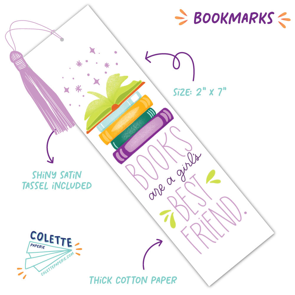 Books Girl's Best Friend - Cute Bookmark