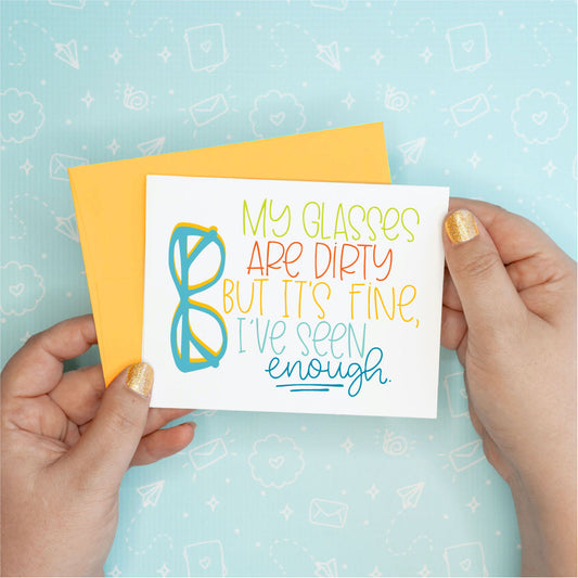 Glasses Dirty Donald Trump Funny Greeting Card