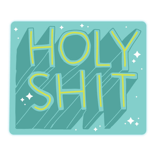 Holy Shit Waterproof Glossy Funny Sticker