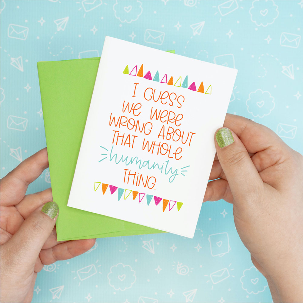 Humanity Thing Wrong Funny Greeting Card Colette Paperie Friendship Card stationery funny humorous cincinnati