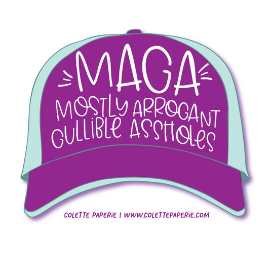 MAGA Democrat Donald Trump Waterproof Glossy Sticker