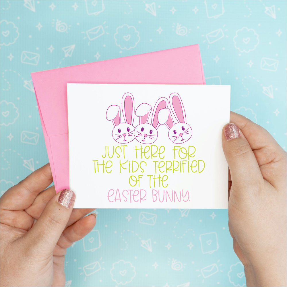 Easter Kids Terrified Funny Greeting Card Colette Paperie Encouragement Card stationery funny humorous cincinnati paper goods stickers snarky novelty cheeky witty sarcastic lighthearted silly hand lettered
