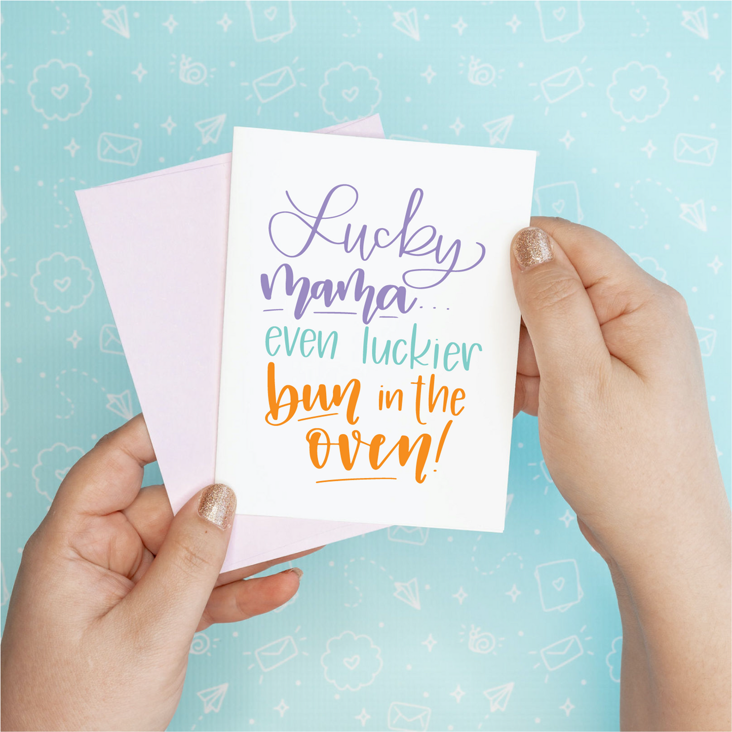 Lucky Mama Baby Greeting Card