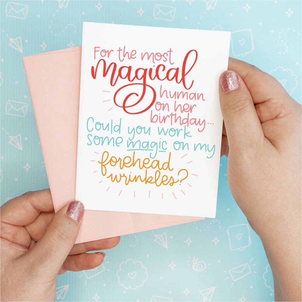 Forehead Wrinkles Greeting Card