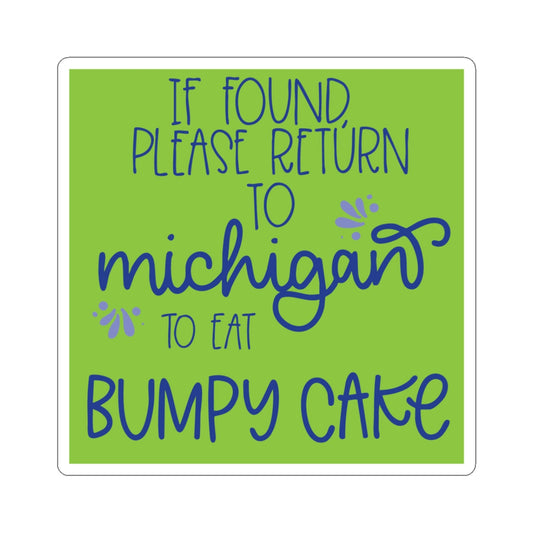Michigan Bumpy Cake Sticker
