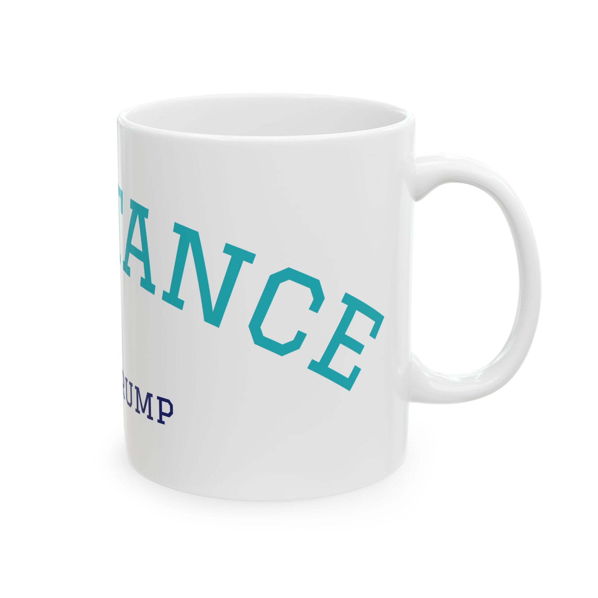 Ceramic Mug — "Fuck Trump" Resistance Political Coffee Mug Printify Mug stationery funny humorous cincinnati paper goods stickers snarky novelty cheeky witty sarcastic lighthearted silly hand lettered