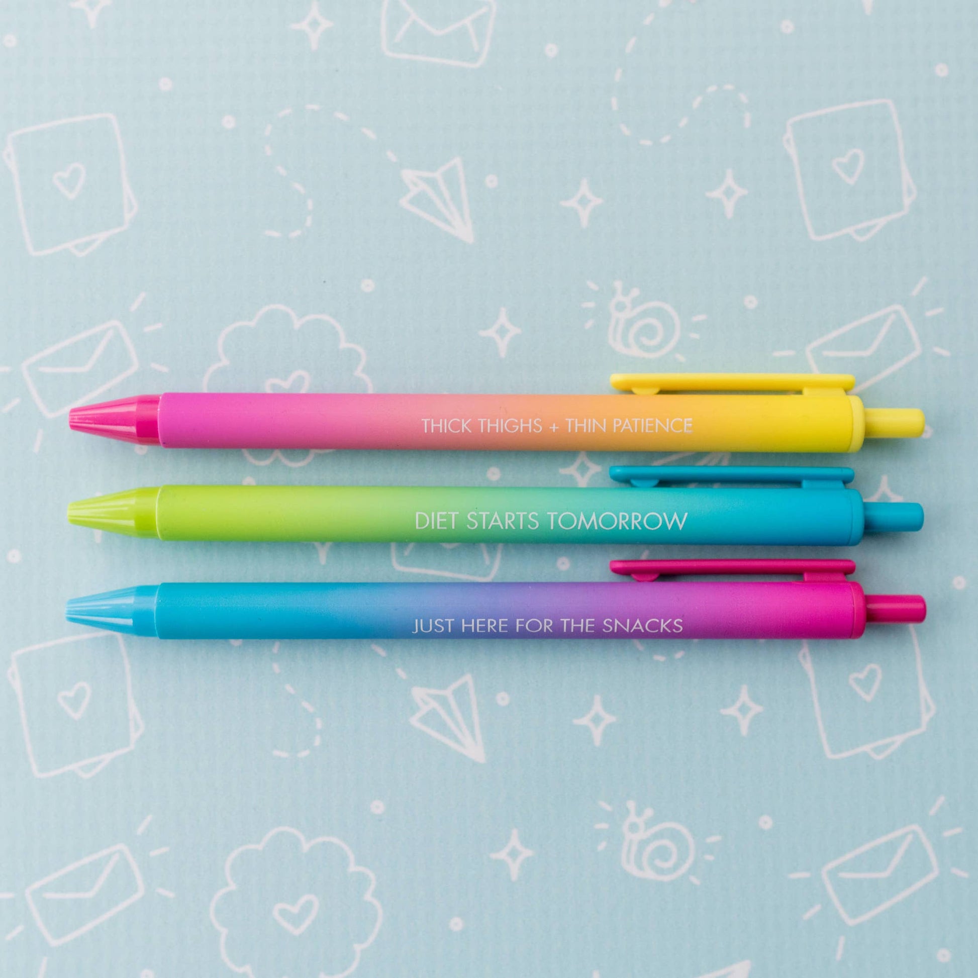 Soft Jotter Pen Set - Thicc Girls - 3-pack