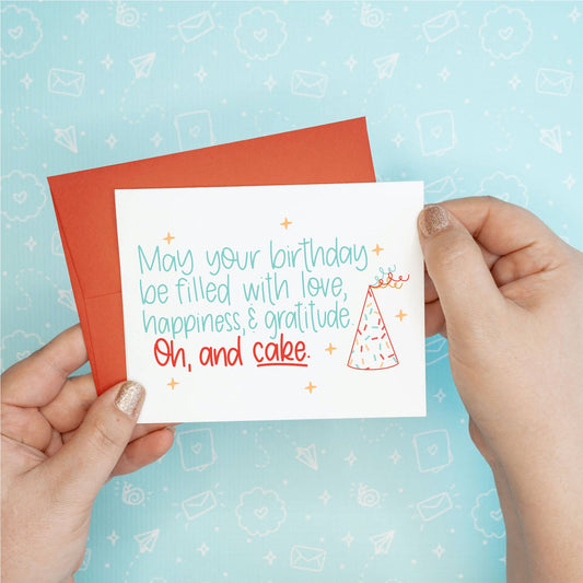 Oh and Cake Birthday Greeting Card