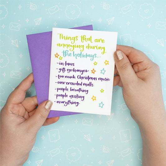 Holiday Christmas - Annoying Things Card