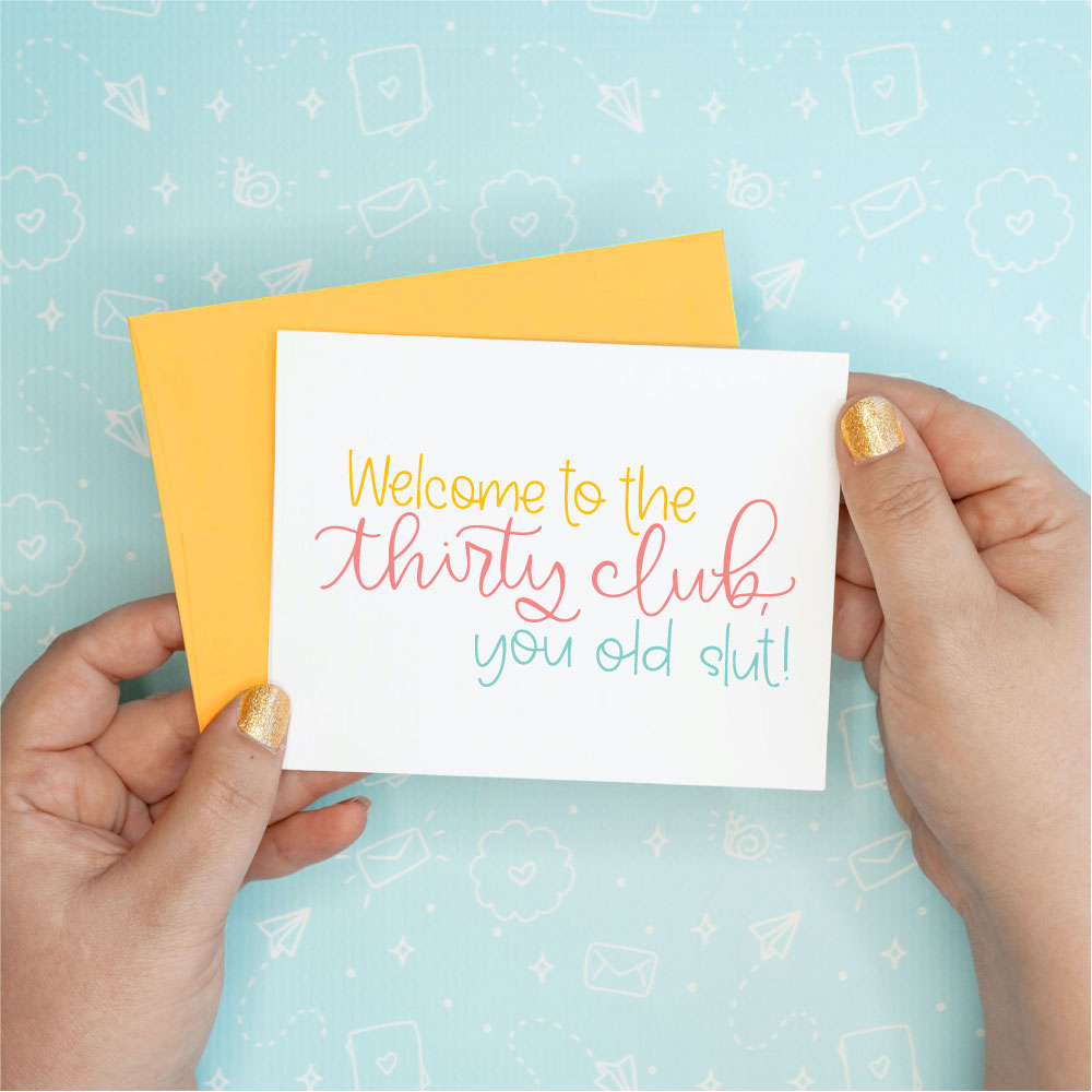 30 Thirty Club Birthday Greeting Card