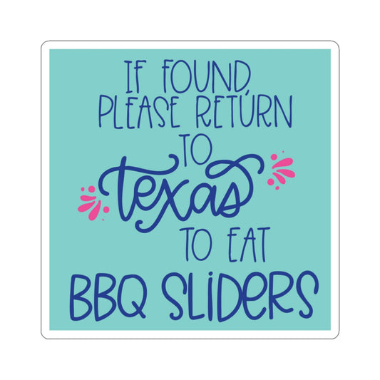 Texas BBQ Sliders Sticker