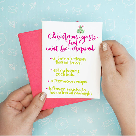 Holiday Christmas - Gifts Can't Wrap Card