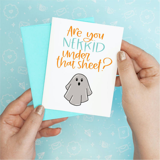 Halloween Fall Nekkid Greeting Card