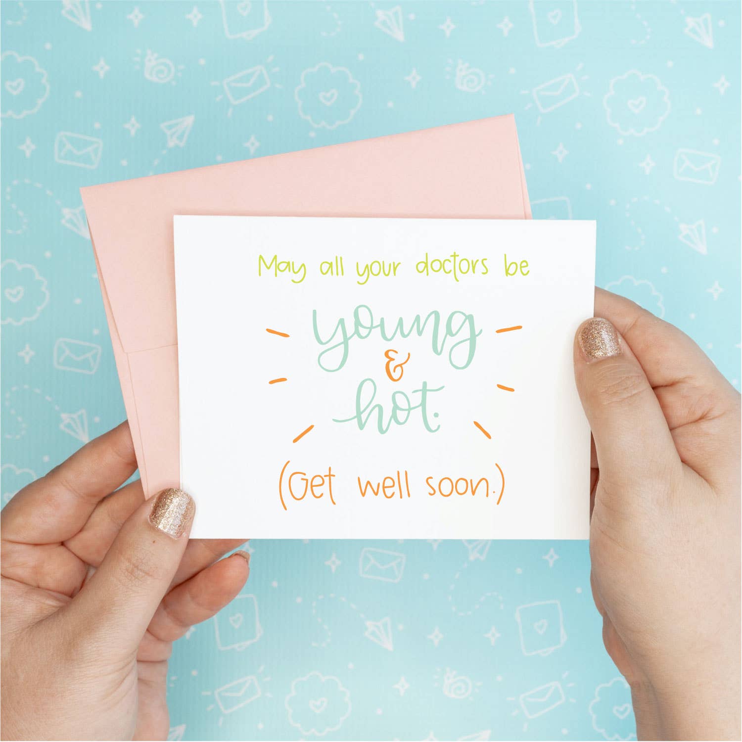 Young & Hot Get Well Greeting Card