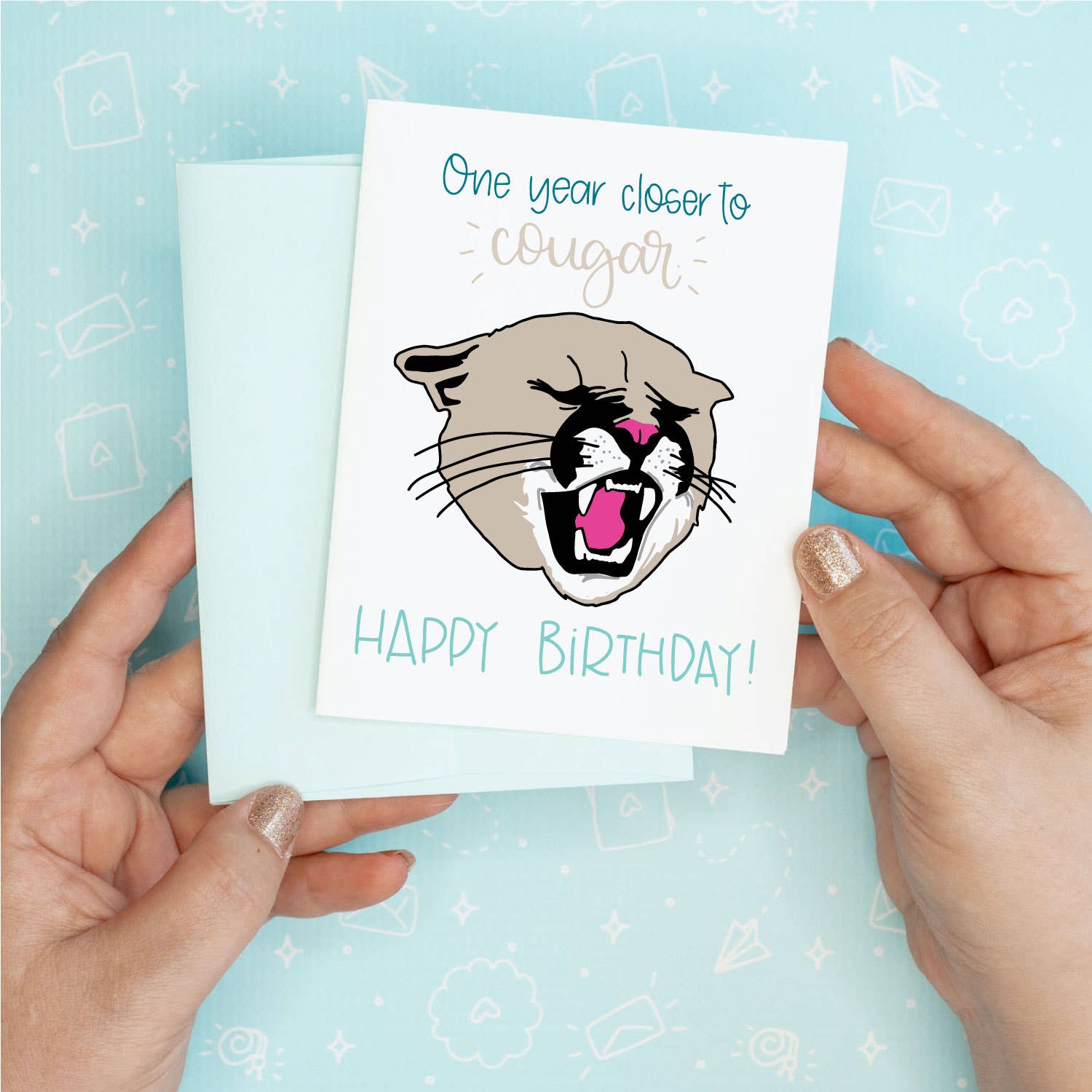 Cougar Birthday Greeting Card