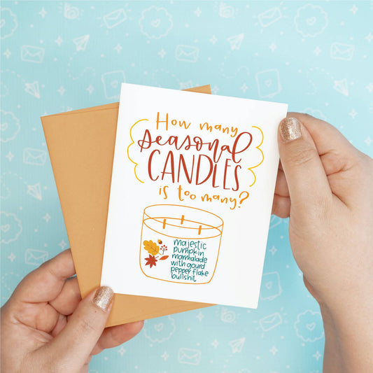 Halloween Fall Seasonal Candle Greeting Card