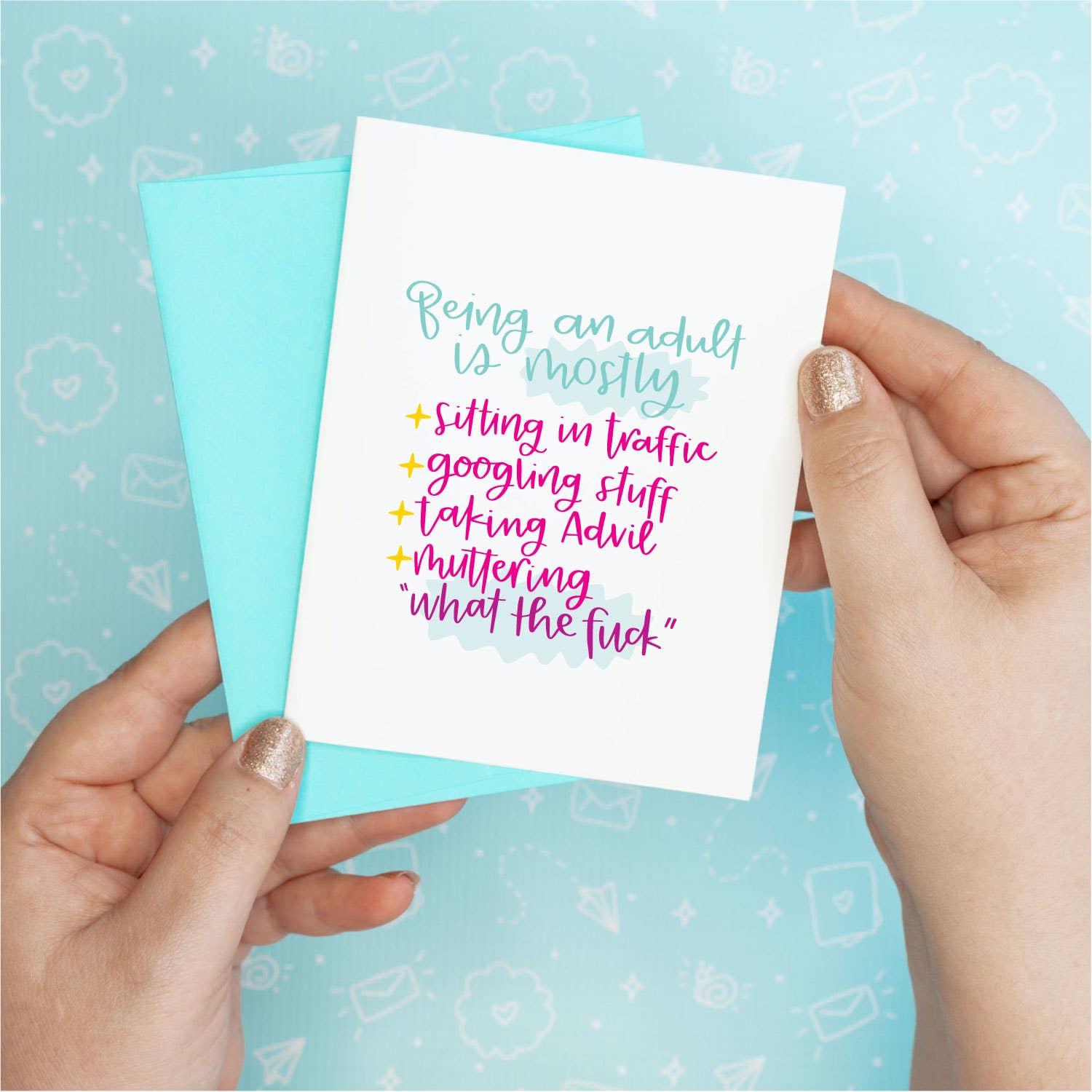 Muttering Example Muttering Friendship Encouragement Funny Greeting Card – Colette Paperie