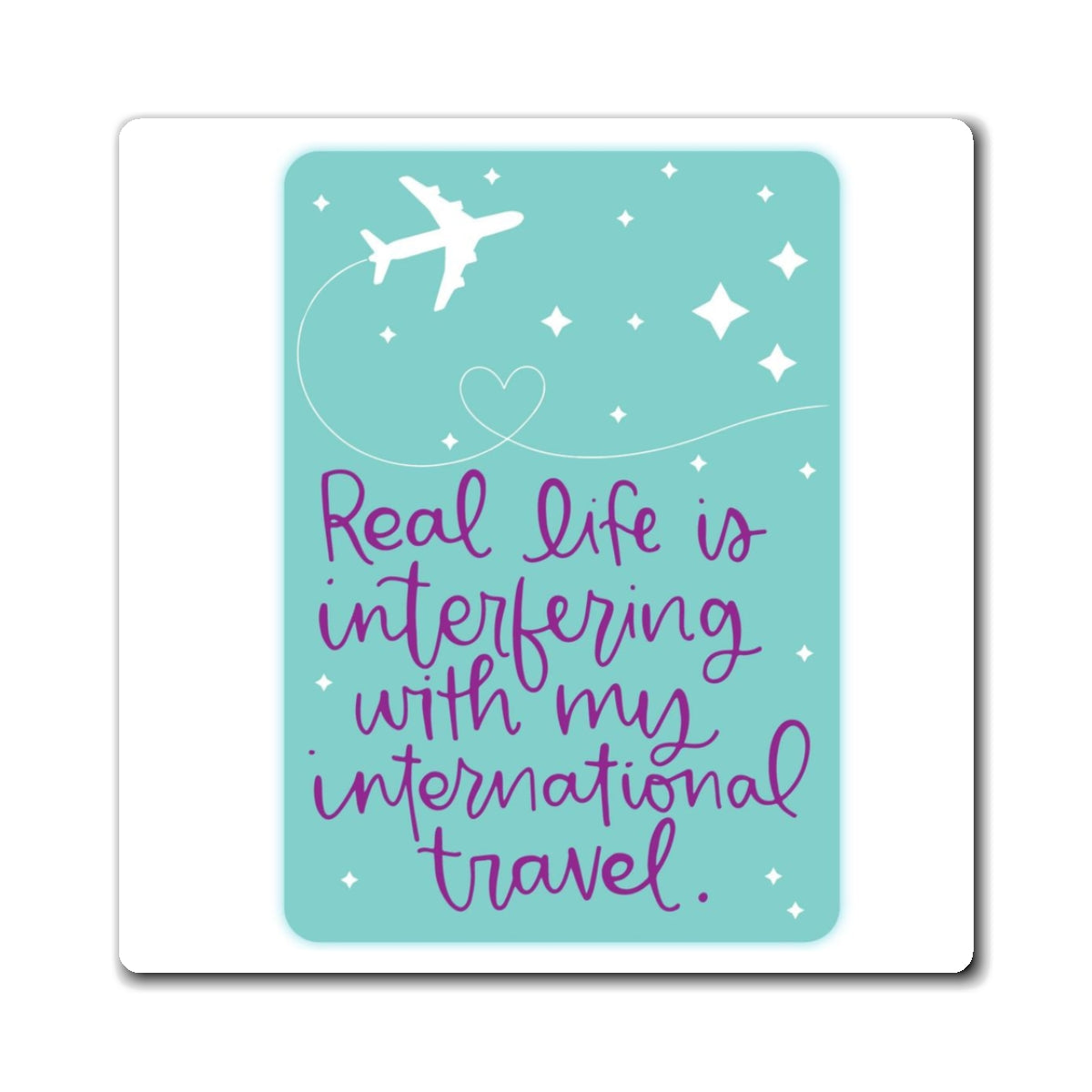 International Travel 3" Square Magnet