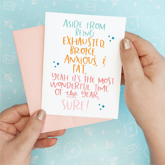 Holiday Christmas - Exhausted Broke Card
