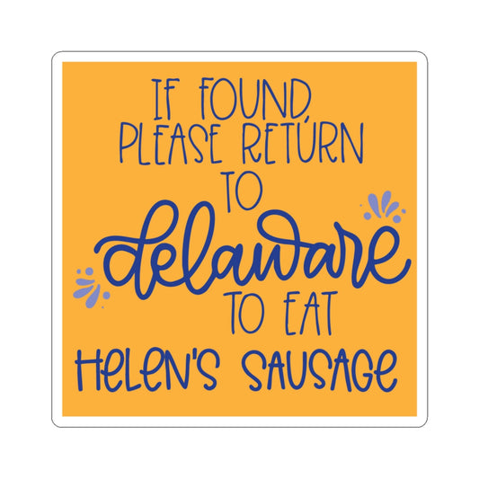 Delaware Helen's Sausage Sticker