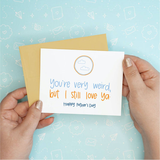 Father's Day Card - Very Weird Colette Paperie Father's Day Card stationery funny humorous cincinnati paper goods stickers snarky novelty cheeky witty sarcastic lighthearted silly hand lettered