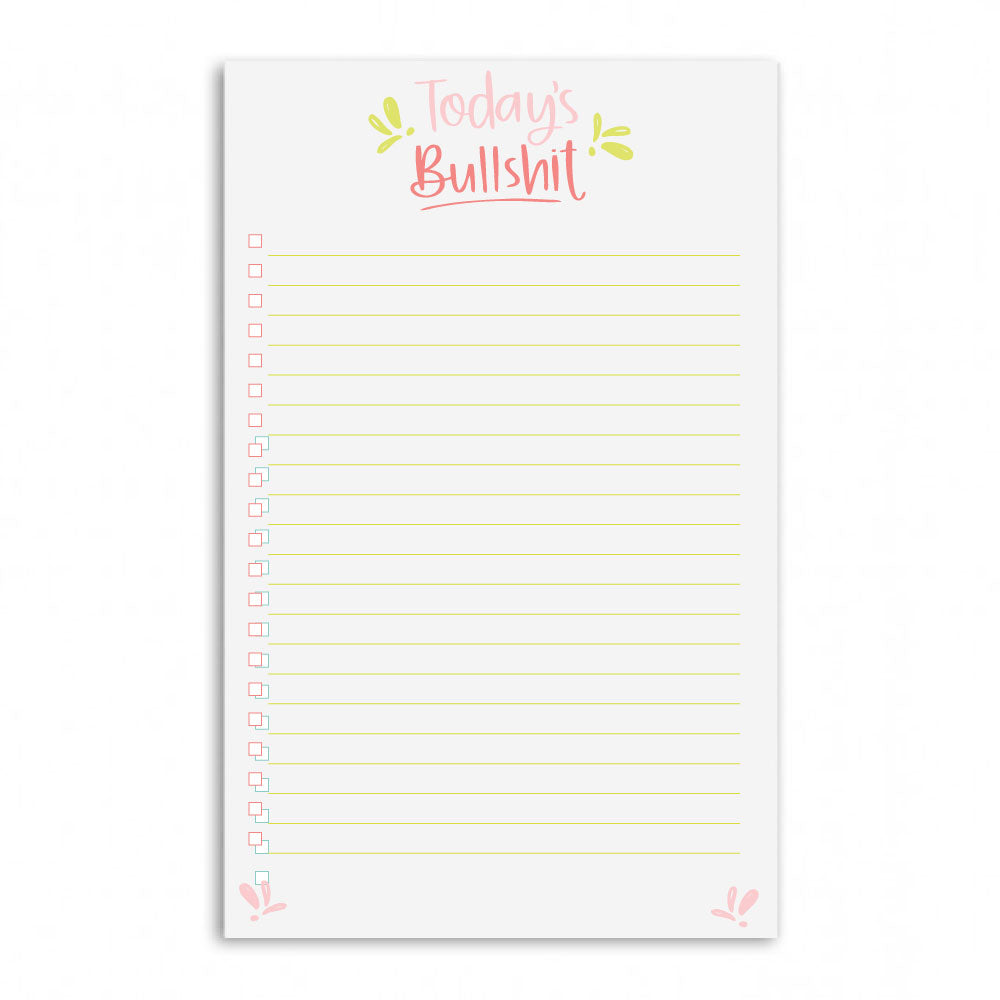 PREORDER Today's Bullshit Notepad Colette Paperie Notepad stationery funny humorous cincinnati
