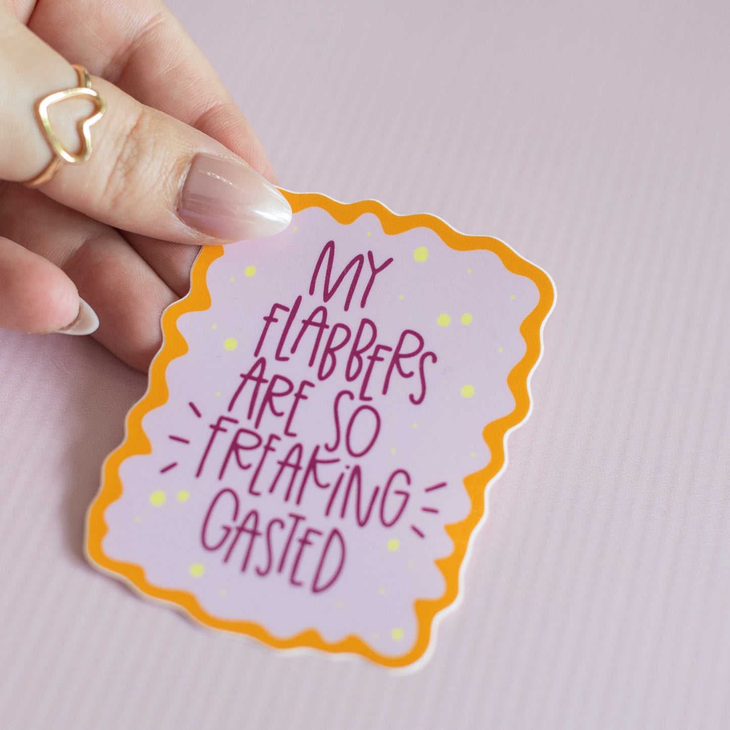 Flabbers Gasted Funny Glossy Waterproof Sticker