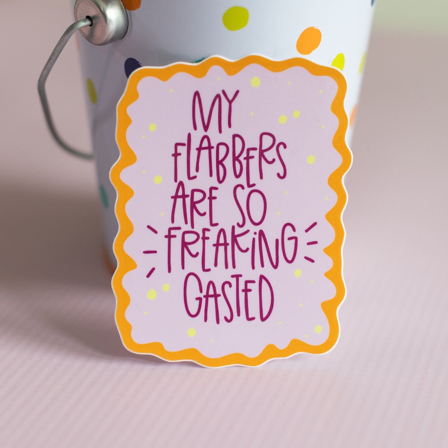 Flabbers Gasted Funny Glossy Waterproof Sticker