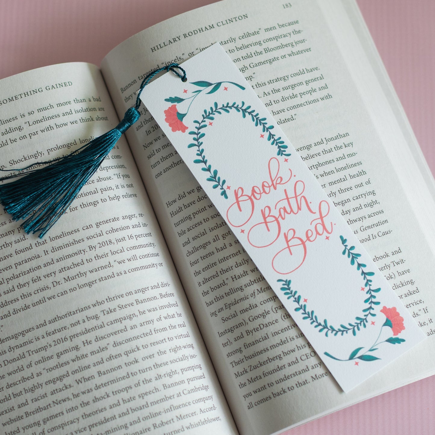 Book Bath Bed - Cute Bookmark